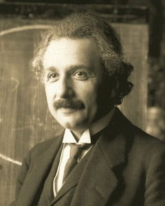 Albert Einstein y la teoría de la relatividad.